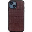 Кожаный чехол UniCase Croco Skin для Apple iPhone 15 - Brown (329505Z)