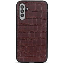 Кожаный чехол UniCase Croco Skin для Samsung Galaxy A24 (A245) - Brown: фото 1 из 3