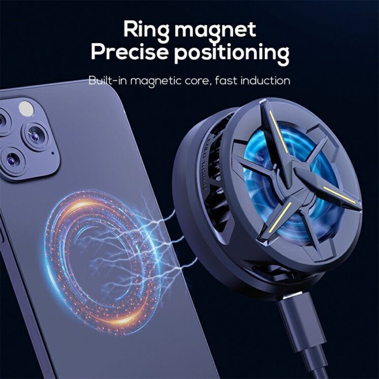 Кулер-вентилятор для смартфона MEMO CX01 Magnetic Cooler - Black: фото 8 з 16