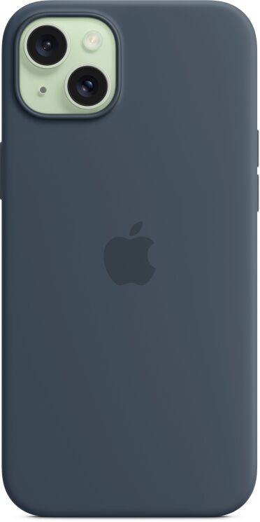 Оригінальний чохол Silicone Case with MagSafe для Apple iPhone 15 Plus (MT123) - Blue: фото 4 з 5