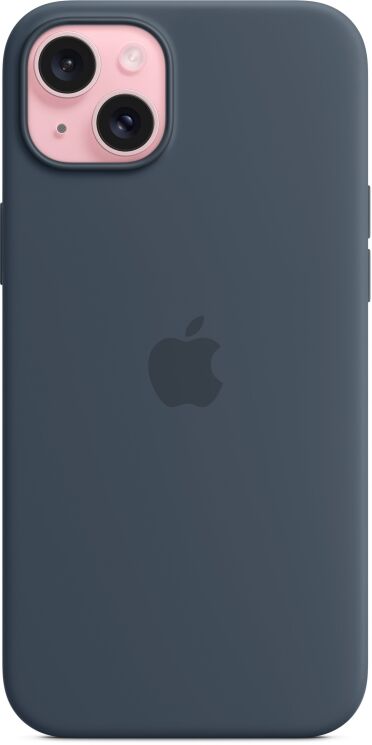 Оригінальний чохол Silicone Case with MagSafe для Apple iPhone 15 Plus (MT123) - Blue: фото 3 з 5
