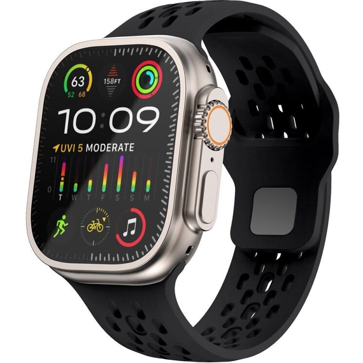 Ремешок Deexe Astra Strap для Apple Watch 42 (Series 10) / 41 / 40 / SE 40 / 38 - Black: фото 4 из 7