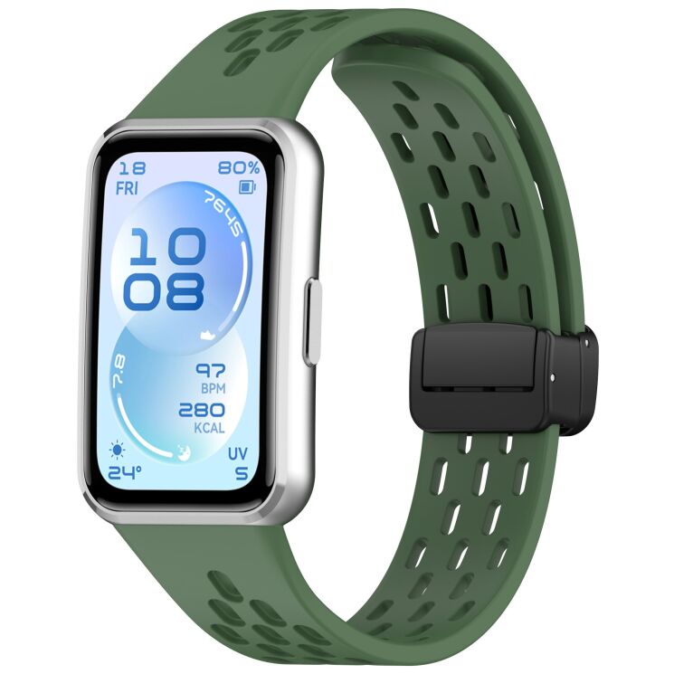 Ремешок Deexe Astra Strap для Huawei Band 11 Pro / Band 11 - Green: фото 2 из 6