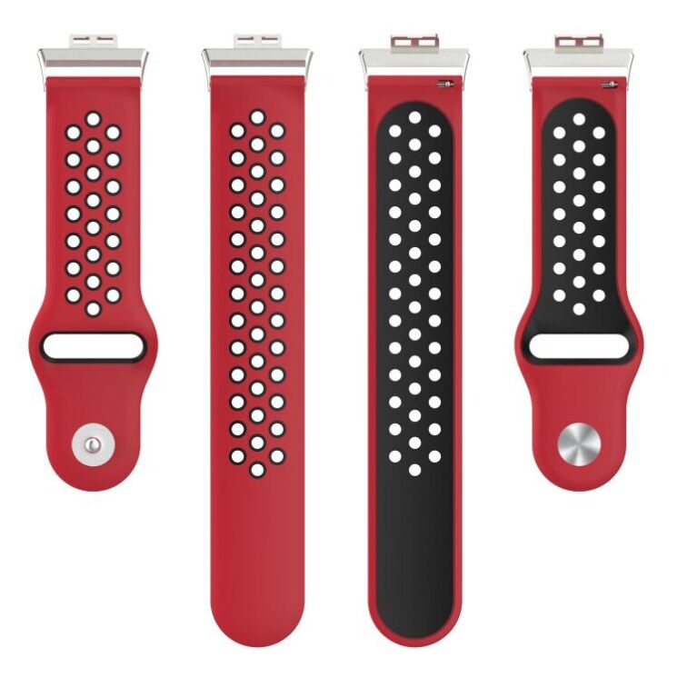 Ремешок Deexe Dot Color для Huawei Watch Fit - Red / Black: фото 5 из 5