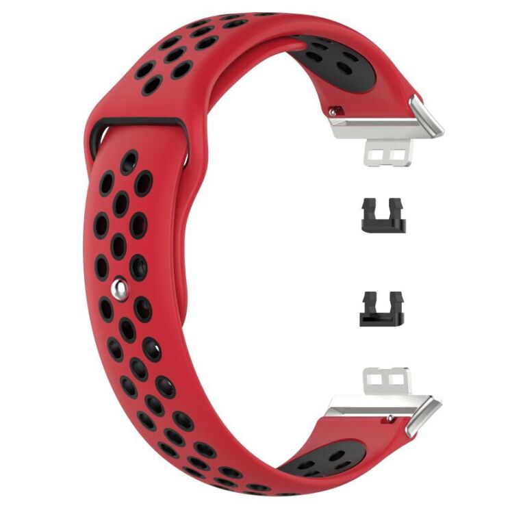 Ремешок Deexe Dot Color для Huawei Watch Fit - Red / Black: фото 3 из 5