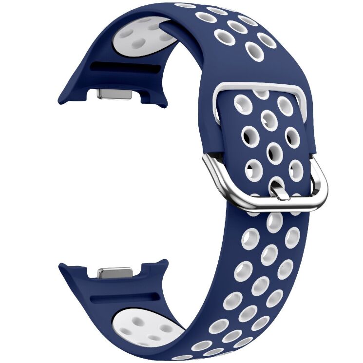 Ремінець Deexe Dual Color для Samsung Galaxy Watch 8 (40/44mm) / 8 Classic - Blue / White: фото 3 з 6