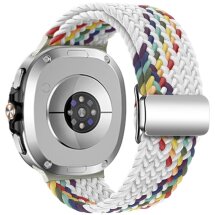 Ремінець Deexe Nylon Bracelet для Samsung Galaxy Watch 8 (40/44mm) / 8 Classic - White / Rainbow: фото 1 з 4