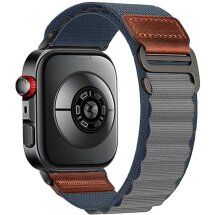 Ремінець Deexe Nylon Leather для Huawei Watch 5 / Fit 5 Pro / Fit 4 / Fit 4 Pro / Fit 3 - Blue: фото 1 з 7