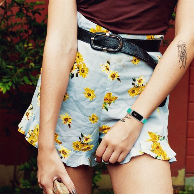 Ремешок Deexe Nylon Loop для Xiaomi Mi Band 7 - Mint Green: фото 4 из 8