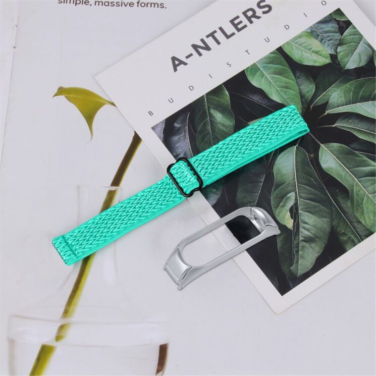 Ремешок Deexe Nylon Loop для Xiaomi Mi Band 7 - Mint Green: фото 3 из 8