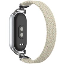 Ремешок Deexe Nylon Woven для Xiaomi Mi Smart Band 8 / Band 9 / Band 10 - Light Grey: фото 1 из 5