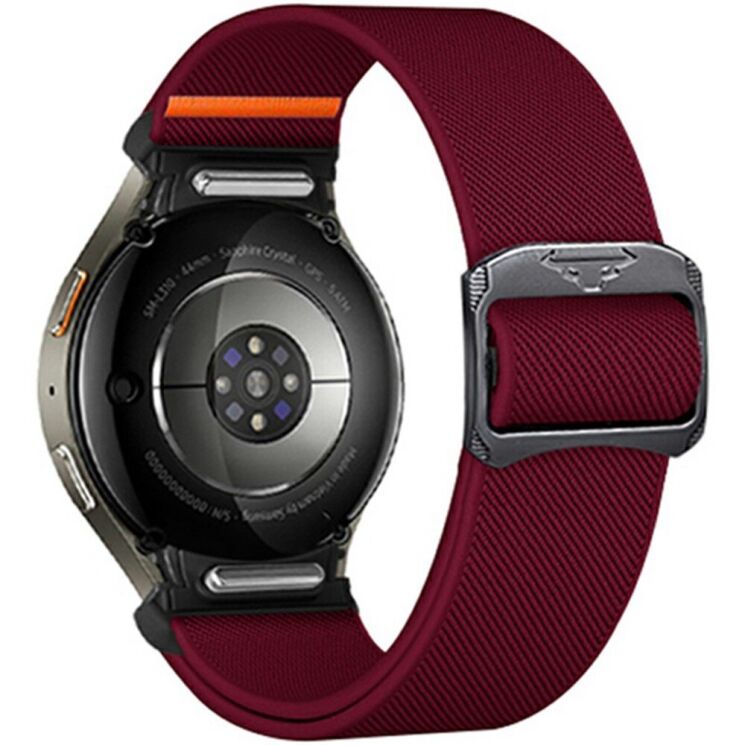 Ремешок Deexe Orbit Flex для Samsung Galaxy Watch 4 / 5 / 6 / 7 / FE (40mm) - Wine Red: фото 1 из 5