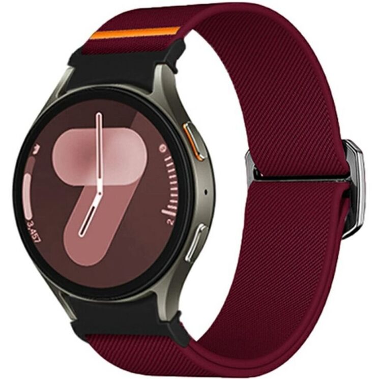 Ремешок Deexe Orbit Flex для Samsung Galaxy Watch 4 / 5 / 6 / 7 / FE (40mm) - Wine Red: фото 2 из 5