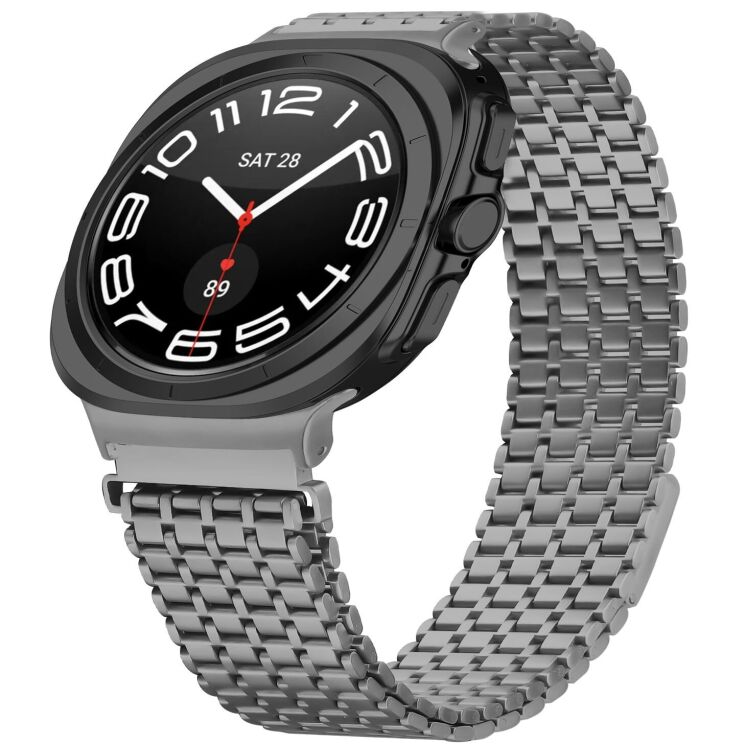 Ремешок Deexe Pulsar для Samsung Galaxy Watch Ultra (2025) - Titanium Grey: фото 2 из 7
