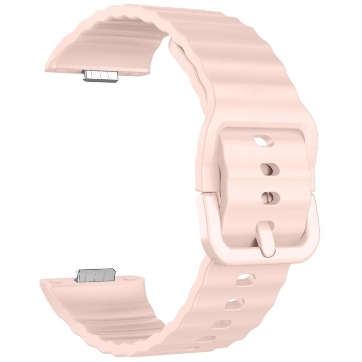 Ремешок Deexe Silicone Fit для Huawei Watch Fit 3 / Fit 4 / Fit 4 Pro - Pink: фото 3 из 4