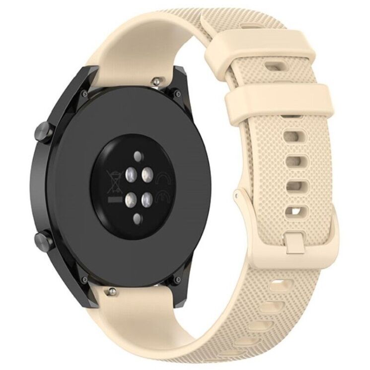 Ремешок Deexe Silicone Watchband для Huawei Watch GT 3 (46mm) - Beige: фото 1 из 8