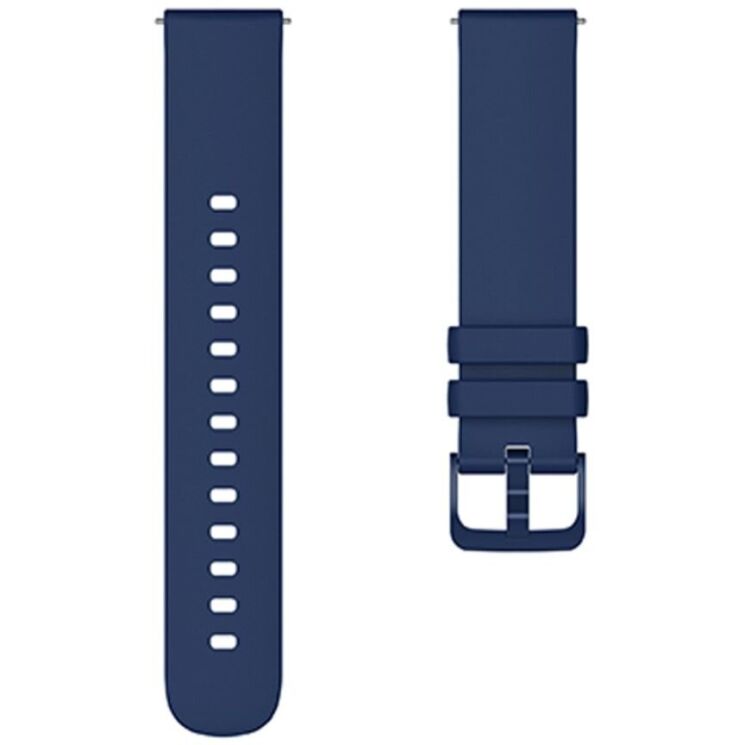 Ремешок Deexe Soft Silicone для часов с шириной крепления 18 мм - Navy Blue: фото 4 из 7