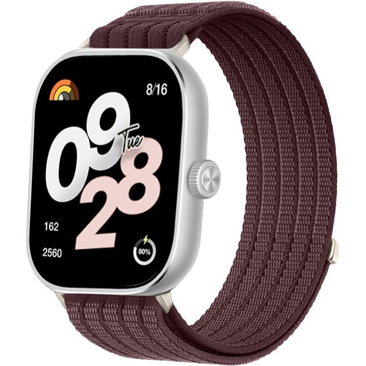 Ремешок Deexe Soft Weave для Xiaomi Redmi Watch 4 / Watch 5 / Watch 6 / Mi Smart Band 8 Pro / Band 9 Pro - Plum: фото 2 из 5