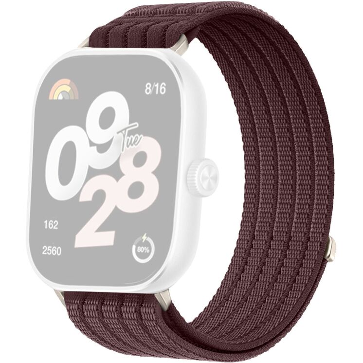 Ремешок Deexe Soft Weave для Xiaomi Redmi Watch 4 / Watch 5 / Watch 6 / Mi Smart Band 8 Pro / Band 9 Pro - Plum: фото 1 из 5