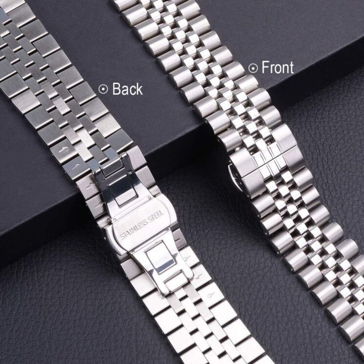 Ремешок Deexe Stainless Steel Strap для Apple Watch 46 / 45 / 44 / SE 44 / 42 (Series 1-3) / Ultra / Ultra 2 - Silver: фото 5 из 8