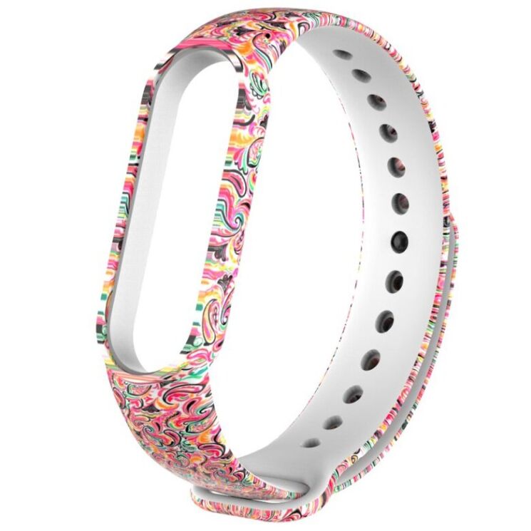Ремешок Deexe Style Strap для Xiaomi Mi Band 5 / Mi Band 6 - Colorful Pattern: фото 4 из 5
