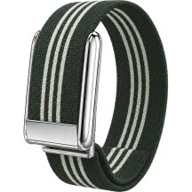 Ремінець для годинника Deexe Triple Fit для WHOOP 5.0 / MG - Green / Silver: фото 1 з 2