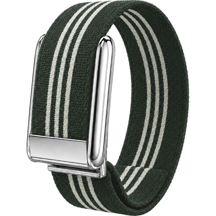 Ремінець для годинника Deexe Triple Fit для WHOOP 5.0 / MG - Green / Silver: фото 1 з 2
