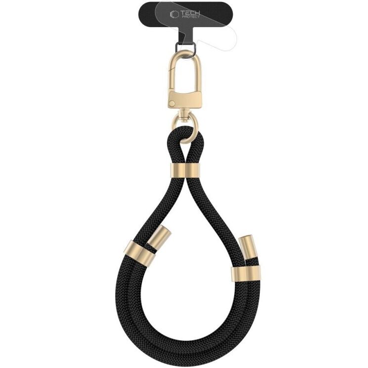 Ремінець для смартфона Tech-Protect C4S ROPE - Black / Gold: фото 1 з 3