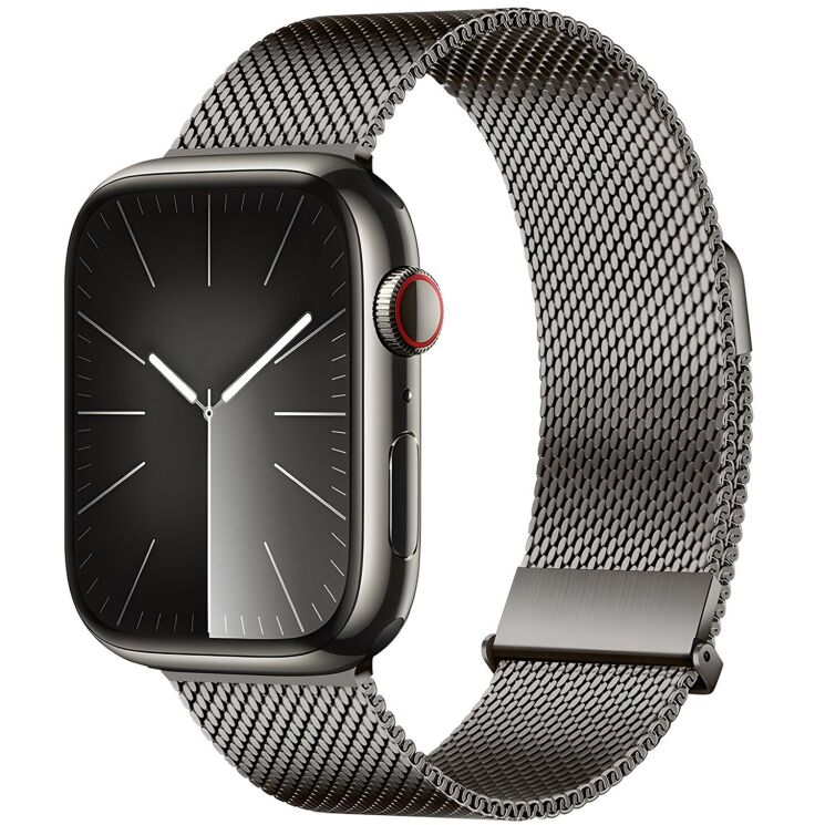 Ремешок DUX DUCIS Milanese Pro для Apple Watch 49 / 46 / 45 / 44 / SE 44 / 42 (Series 1-3) / Ultra / Ultra 2 / Ultra 3 - Graphite: фото 2 из 12