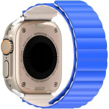 Ремінець DUX DUCIS SD Series для Apple Watch 46 / 45 / 44 / SE 44 / 42 (Series 1-3) / Ultra / Ultra 2 - Blue / Beige: фото 1 з 10