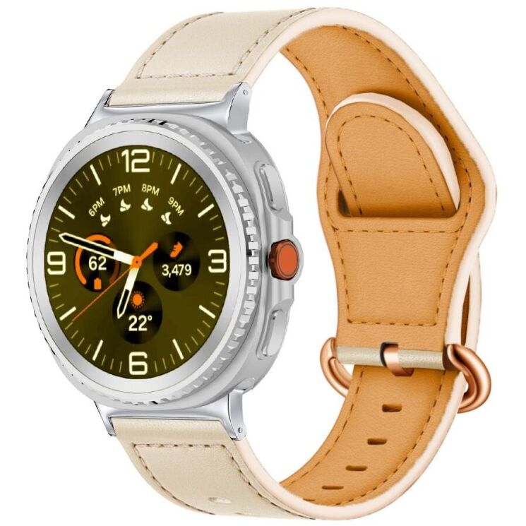 Ремінець KALEBOL Classic Strap для Samsung Galaxy Watch 8 (40/44mm) / 8 Classic - Ivory White: фото 2 з 8