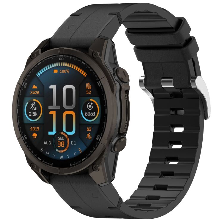 Ремінець Reframe Leather Coated для годинників Garmin з шириною кріплення QuickFit 20mm - Black: фото 4 з 7