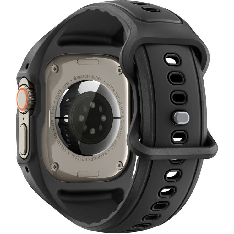 Ремешок Spigen Liquid Air Pro with Screen Protector для Apple Watch Ultra / Ultra 2 / Ultra 3 (49mm) ACS11416 - Black (304648B) Ремешок Spigen Liquid Air Pro with Screen Protector для Apple Watch Ultra / Ultra 2 / Ultra 3 (49mm) ACS11416 - Black: фото 6 из 17