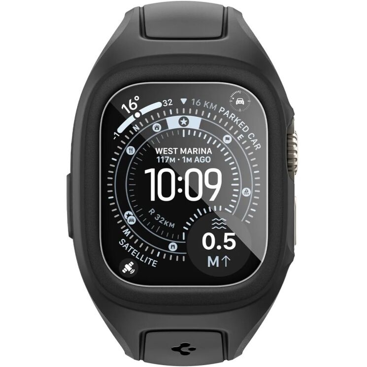 Ремешок Spigen Liquid Air Pro with Screen Protector для Apple Watch Ultra / Ultra 2 / Ultra 3 (49mm) ACS11416 - Black (304648B) Ремешок Spigen Liquid Air Pro with Screen Protector для Apple Watch Ultra / Ultra 2 / Ultra 3 (49mm) ACS11416 - Black: фото 3 из 17
