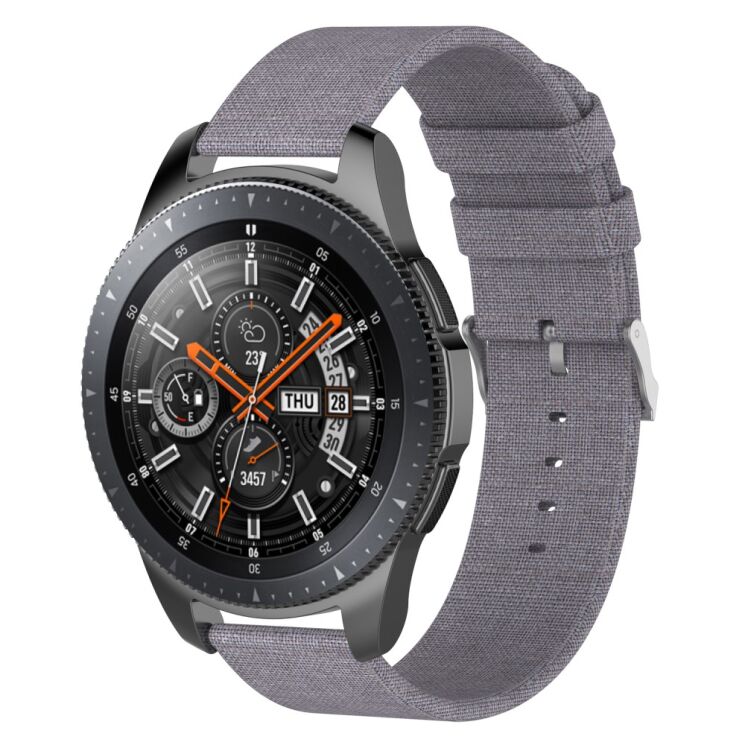 Ремешок UniCase Cloth Texture для Samsung Galaxy Watch 46mm / Watch 3 45mm / Gear S3 - Grey: фото 1 из 6