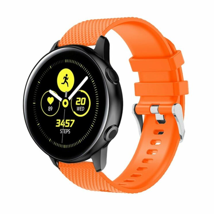 Ремінець UniCase Rhombus Texture для Samsung Watch Active / Active 2 40mm / Active 2 44mm - Orange: фото 1 з 3