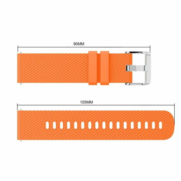 Ремінець UniCase Rhombus Texture для Samsung Watch Active / Active 2 40mm / Active 2 44mm - Orange: фото 3 з 3