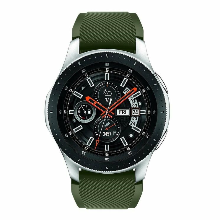 Ремешок UniCase Twill Texture для Samsung Galaxy Watch 46mm / Watch 3 45mm / Gear S3 - Green: фото 4 из 6
