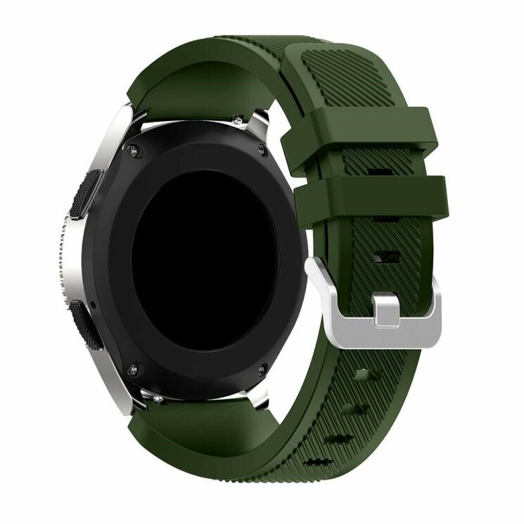 Ремешок UniCase Twill Texture для Samsung Galaxy Watch 46mm / Watch 3 45mm / Gear S3 - Green: фото 5 из 6