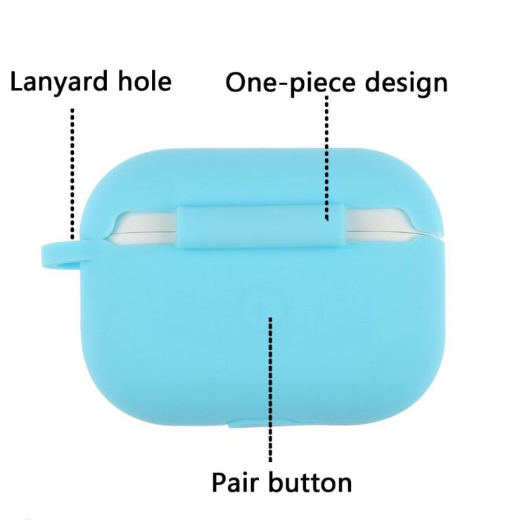 Силиконовый чехол Deexe 3D Cartoon для AirPods Pro - Blue Rainbow: фото 3 из 7