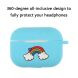Силиконовый чехол Deexe 3D Cartoon для AirPods Pro - Blue Rainbow (263214H). Фото 2 из 7
