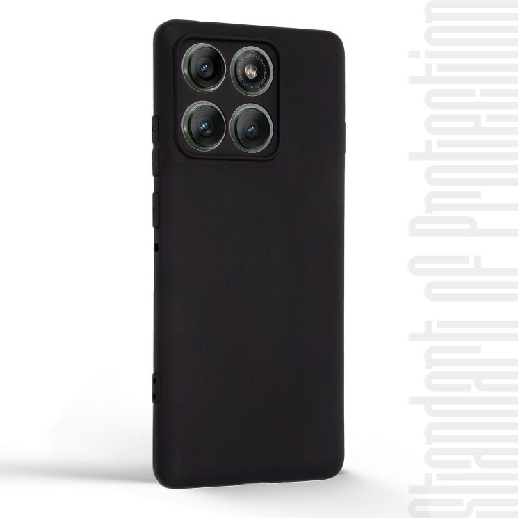 Силиконовый (TPU) чехол ArmorStandart Matte Slim Fit для Motorola Edge 60 Pro - Black: фото 3 из 5