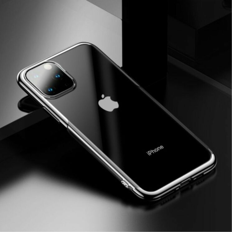Силиконовый (TPU) чехол BASEUS Shining Series для Apple iPhone 11 Pro Max - Silver: фото 2 из 15