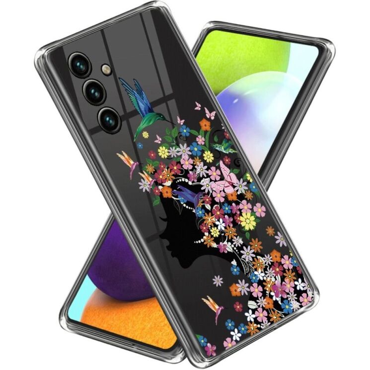 Силиконовый (TPU) чехол Deexe Pretty Glossy для Samsung Galaxy A15 (A155) - Flower Fairy: фото 1 из 3