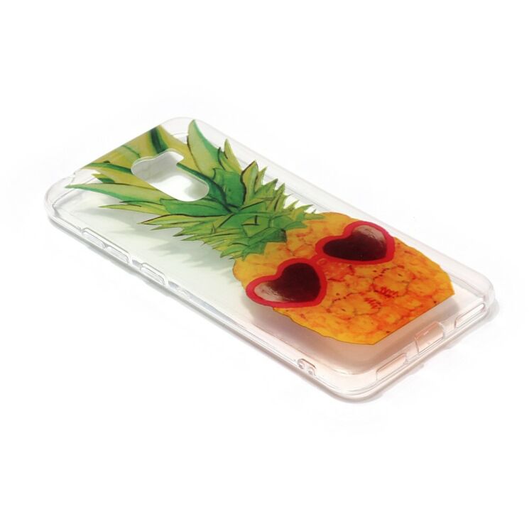 Силиконовый (TPU) чехол Deexe Pretty Glossy для Xiaomi Pocophone F1 - Pineapple with Glasses: фото 2 из 3