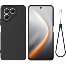 Силіконовий (TPU) чохол Deexe Silicone Case для TECNO Pova 7 Neo - Black: фото 1 з 8