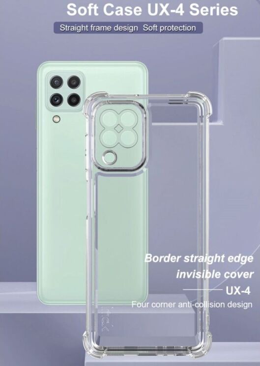 Силиконовый (TPU) чехол IMAK UX-4 Series для Samsung Galaxy A22 (A225) - Transparent: фото 9 из 13