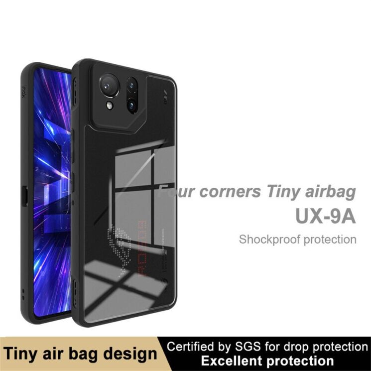 Силиконовый (TPU) чехол IMAK UX-9A Series для ASUS ROG Phone 9 / 9 Pro - Transparent Black: фото 5 из 7