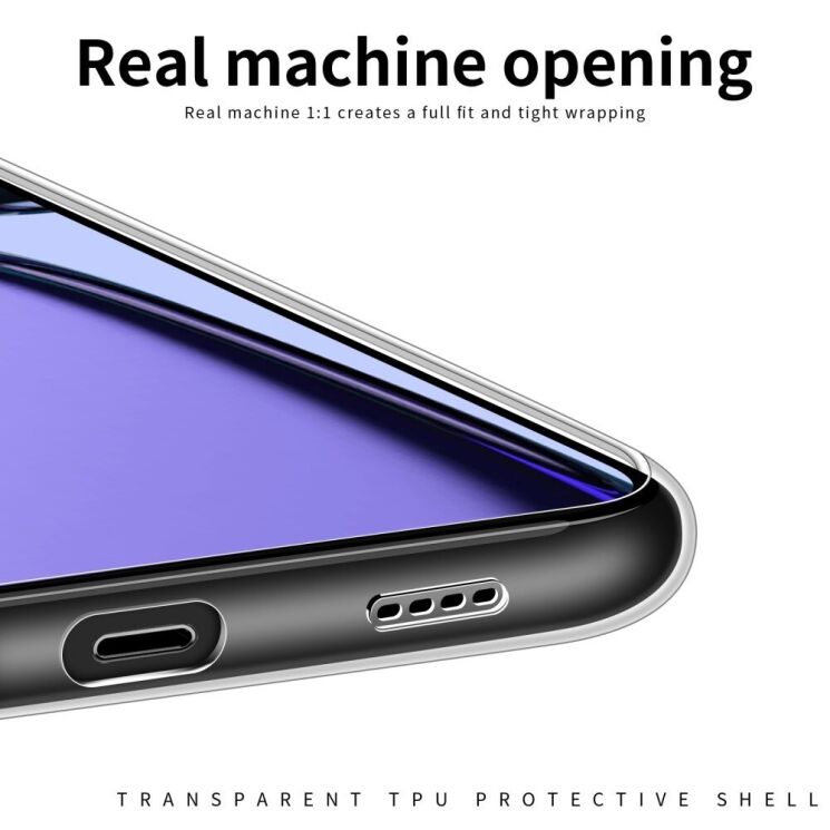 Силиконовый (TPU) чехол MOFI Thin Guard для Realme C65 - Transparent: фото 9 из 11