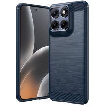 Силиконовый (TPU) чехол UniCase Carbon для Motorola Edge 70 Fusion - Blue: фото 1 из 9